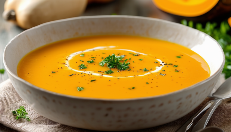 découvrez comment préparer facilement un délicieux potage butternut grâce à notre recette détaillée. un plat réconfortant, idéal pour se régaler en toute simplicité.