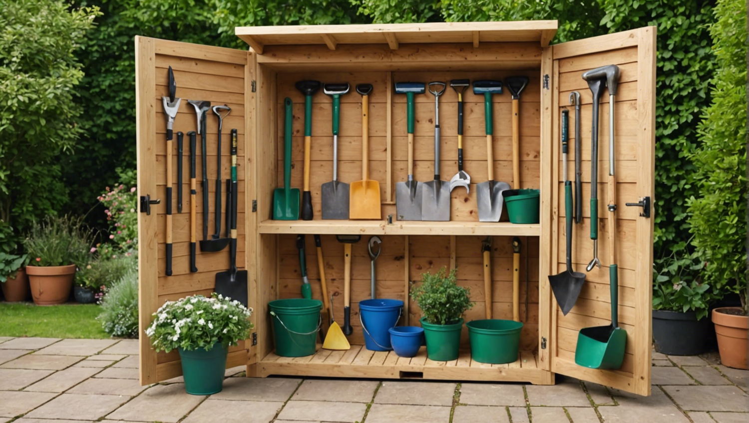 découvrez comment fabriquer rapidement un rangement pour vos outils de jardin avec une astuce incroyable !