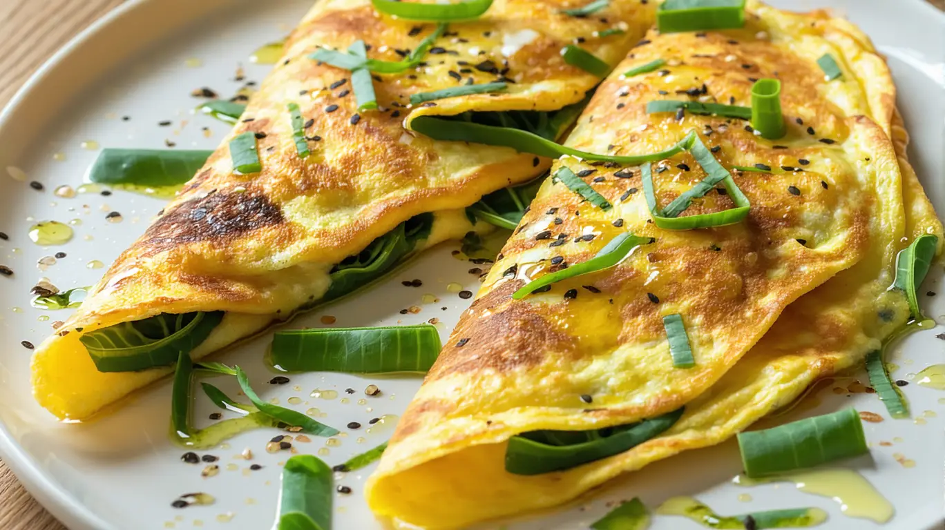 Omelette floconneuse aux épinards : prête en 10 minutes