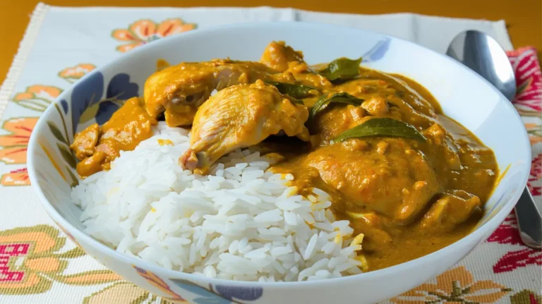 Recette de riz blanc à la sauce poulet et curry : saveurs exotiques au menu