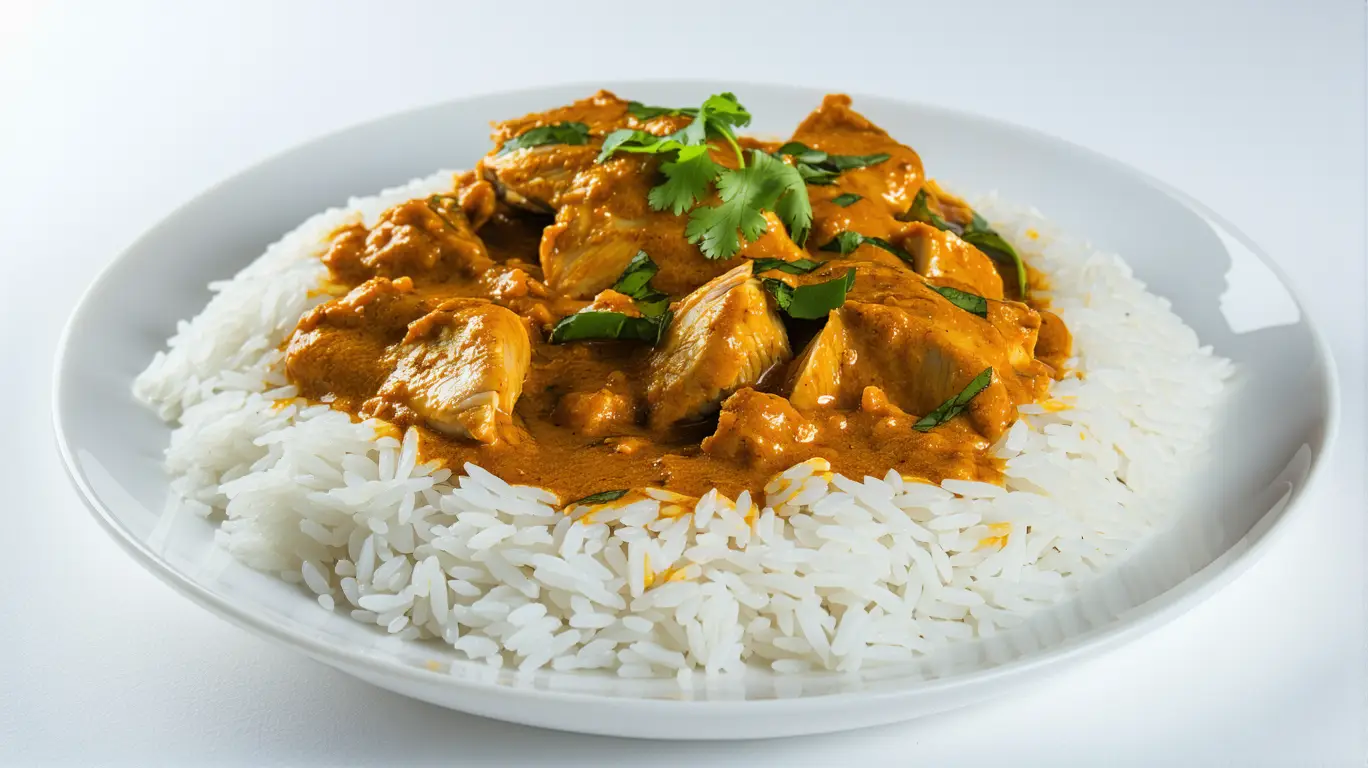 Recette de riz blanc à la sauce poulet et curry : saveurs exotiques au menu